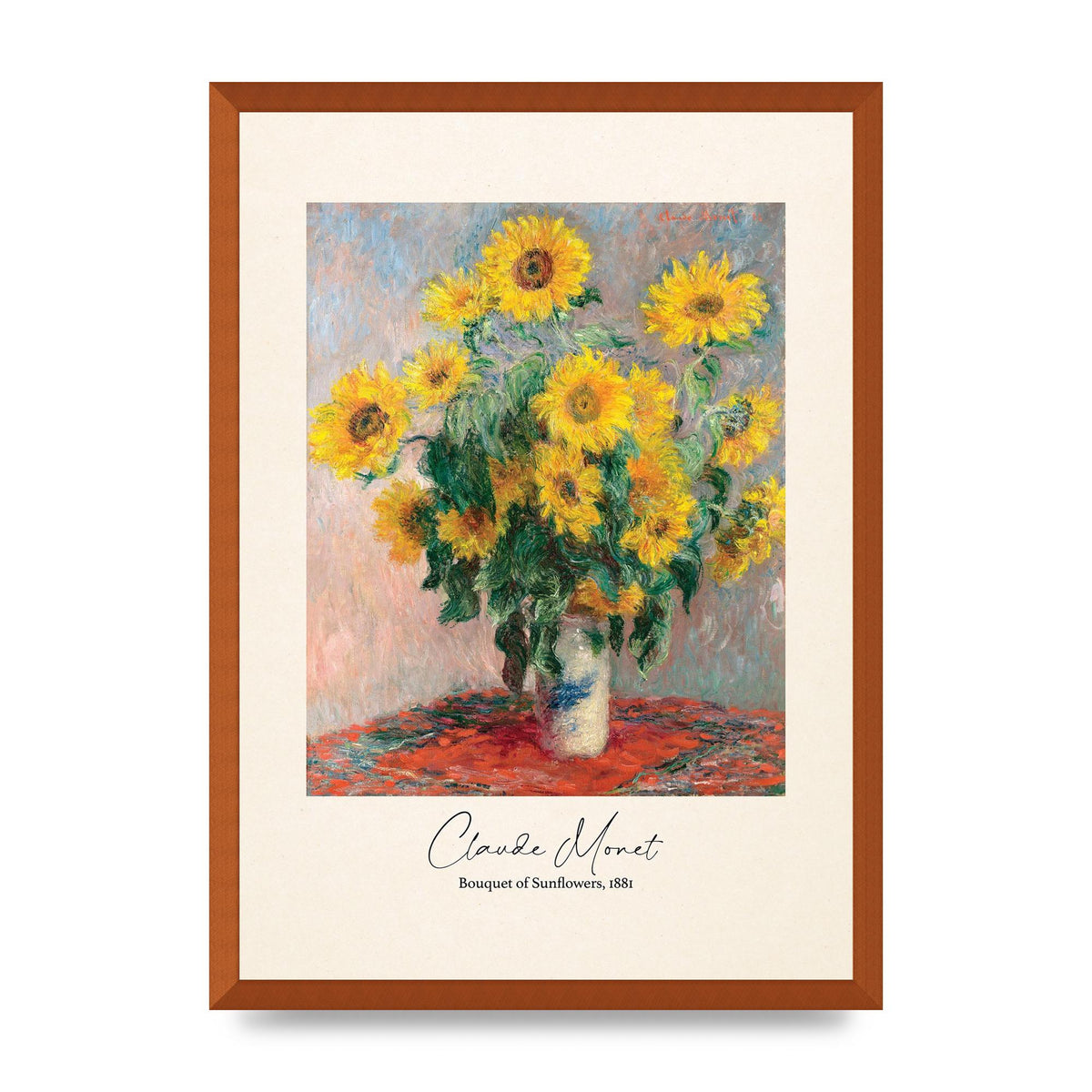 Claude Monet Bouquet Of Sunflowers 1881 Art For The Home - A2 framed
