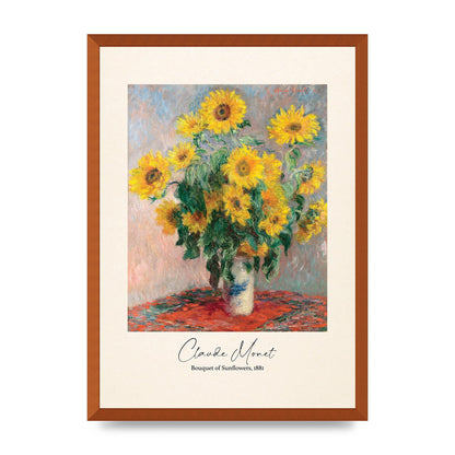 Claude Monet Bouquet Of Sunflowers 1881 Art For The Home - A2 framed