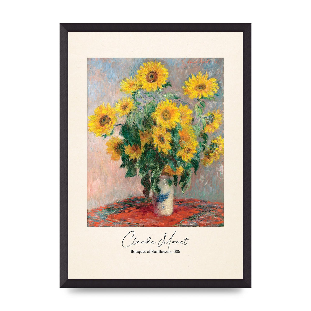 Claude Monet Bouquet Of Sunflowers 1881 Art For The Home - A2 framed