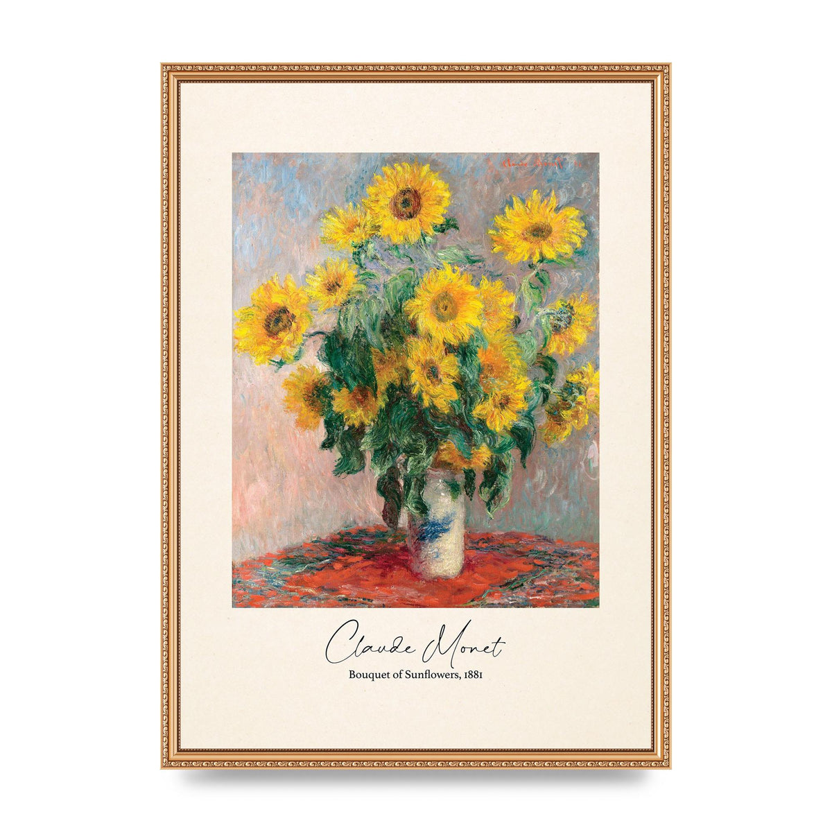 Claude Monet Bouquet Of Sunflowers 1881 Art For The Home - A2 framed