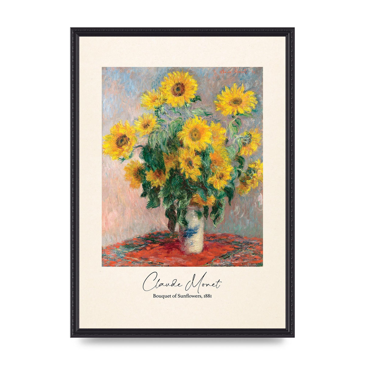 Claude Monet Bouquet Of Sunflowers 1881 Art For The Home - A2 framed