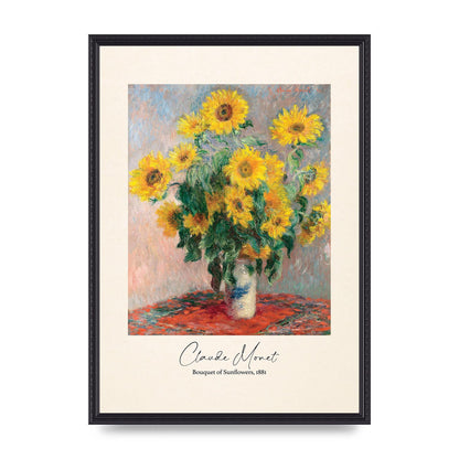 Claude Monet Bouquet Of Sunflowers 1881 Art For The Home - A2 framed