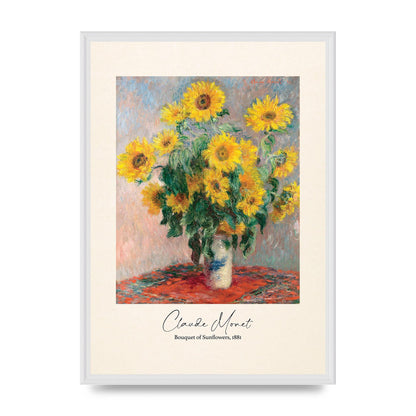 Claude Monet Bouquet Of Sunflowers 1881 Art For The Home - A2 framed