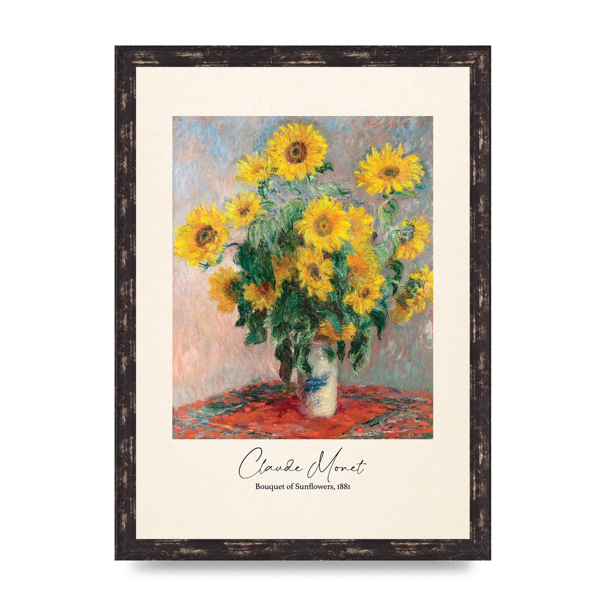 Claude Monet Bouquet Of Sunflowers 1881 Art For The Home - A3 framed