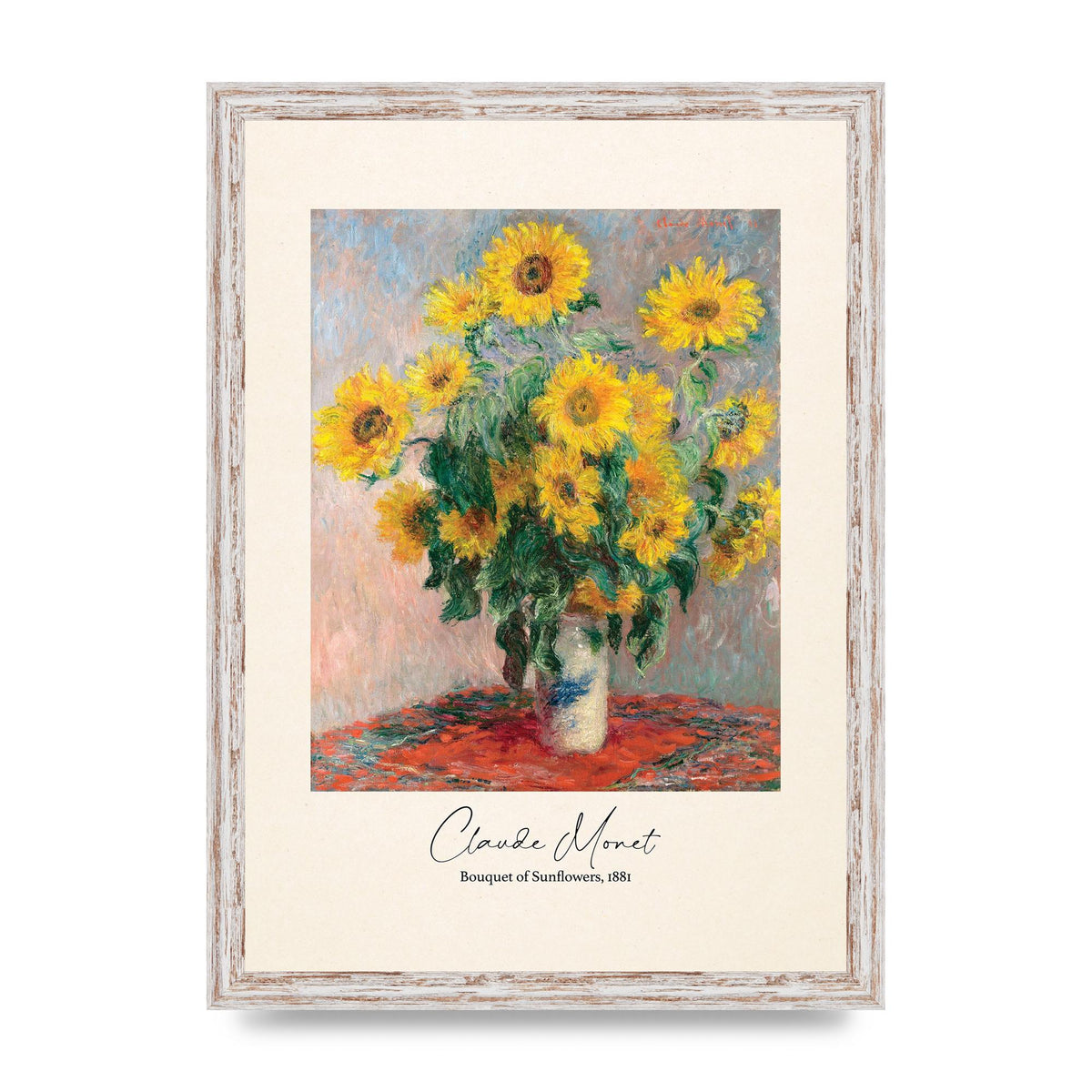 Claude Monet Bouquet Of Sunflowers 1881 Art For The Home - A3 framed