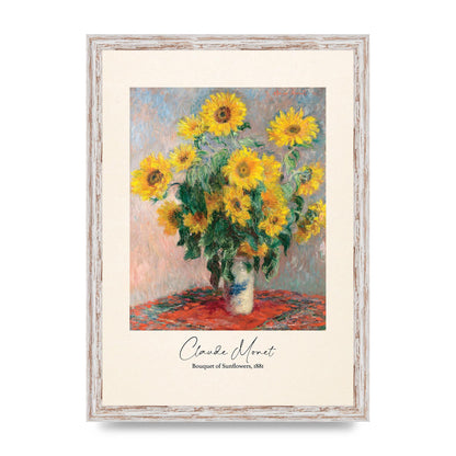 Claude Monet Bouquet Of Sunflowers 1881 Art For The Home - A3 framed