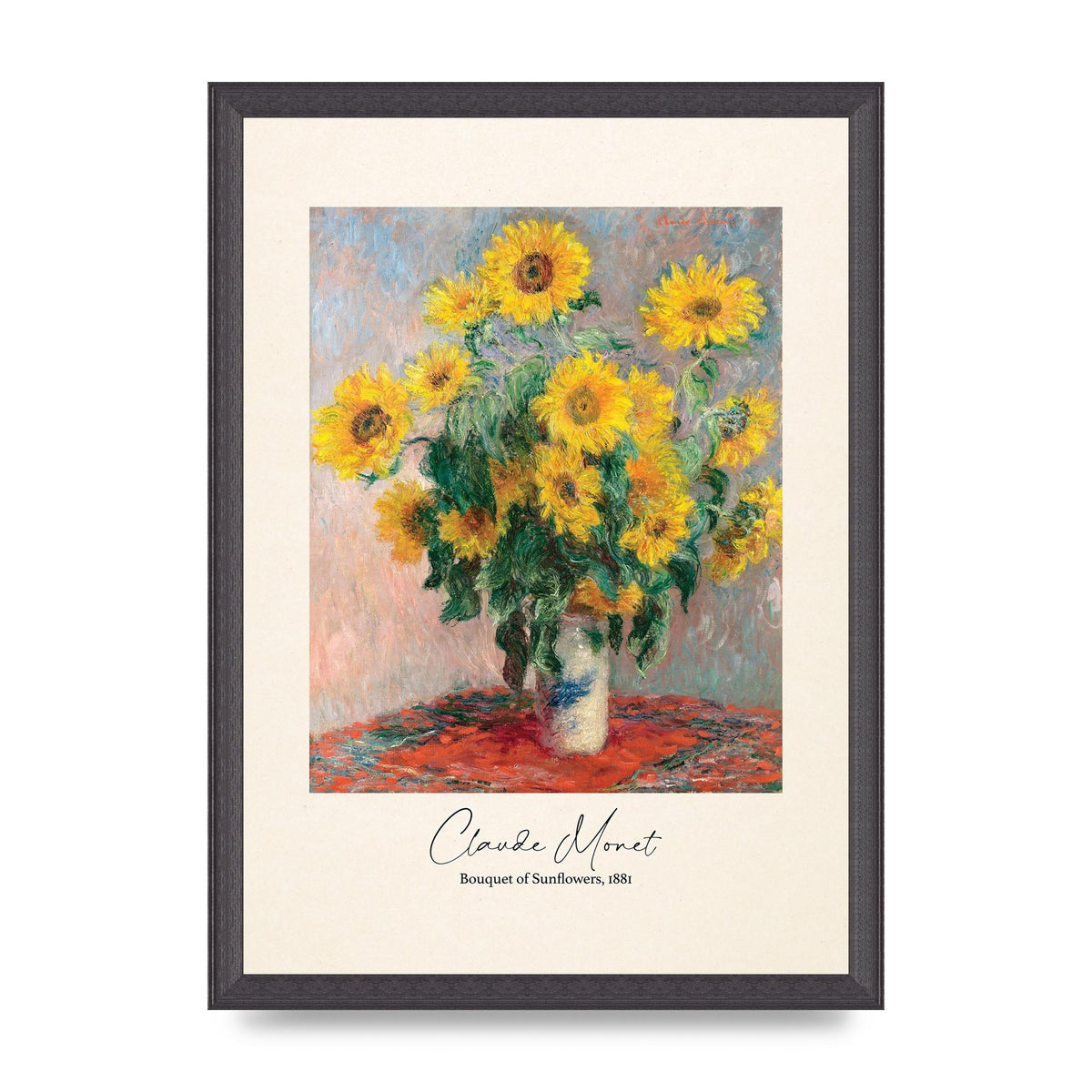 Claude Monet Bouquet Of Sunflowers 1881 Art For The Home - A3 framed