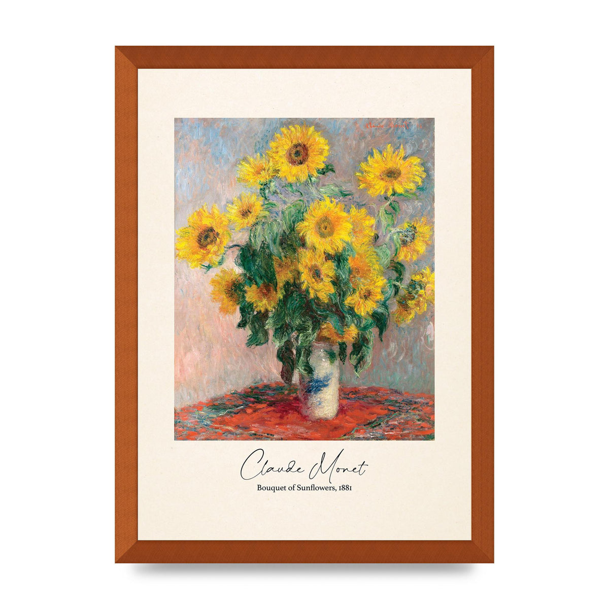 Claude Monet Bouquet Of Sunflowers 1881 Art For The Home - A3 framed