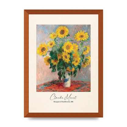 Claude Monet Bouquet Of Sunflowers 1881 Art For The Home - A3 framed