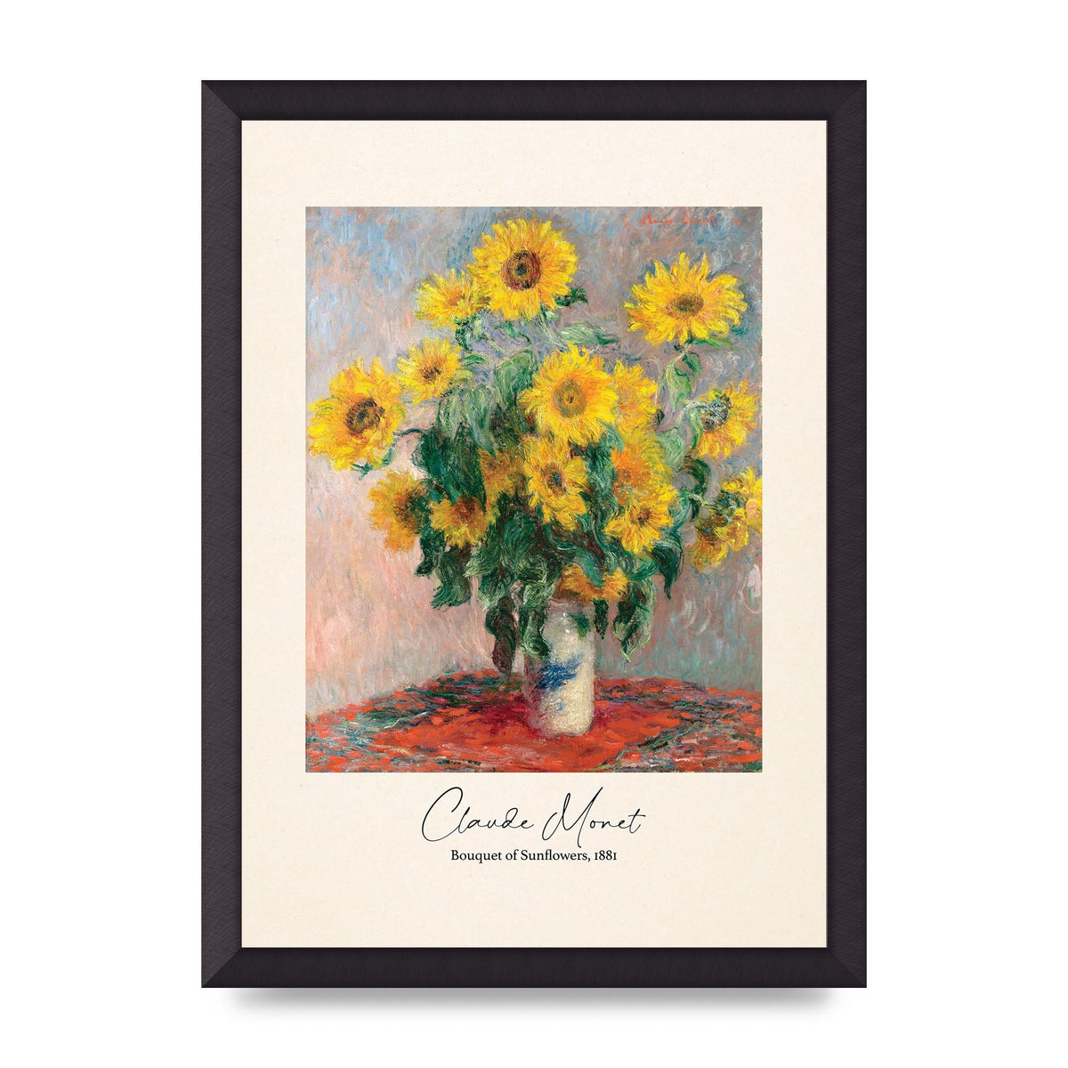 Claude Monet Bouquet Of Sunflowers 1881 Art For The Home - A3 framed