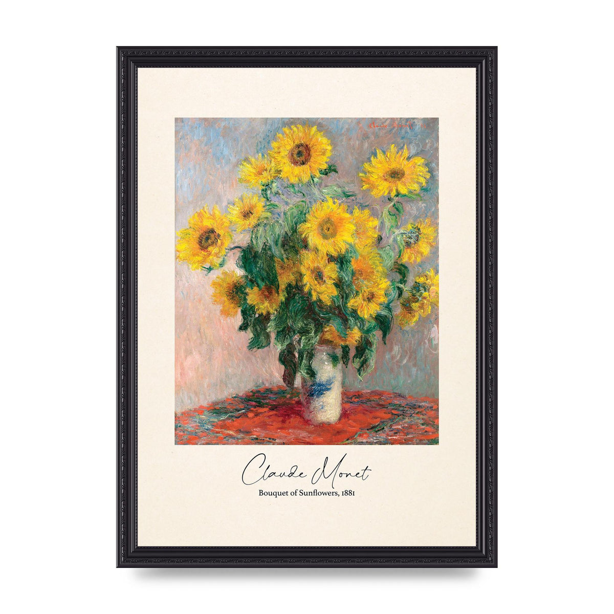 Claude Monet Bouquet Of Sunflowers 1881 Art For The Home - A3 framed
