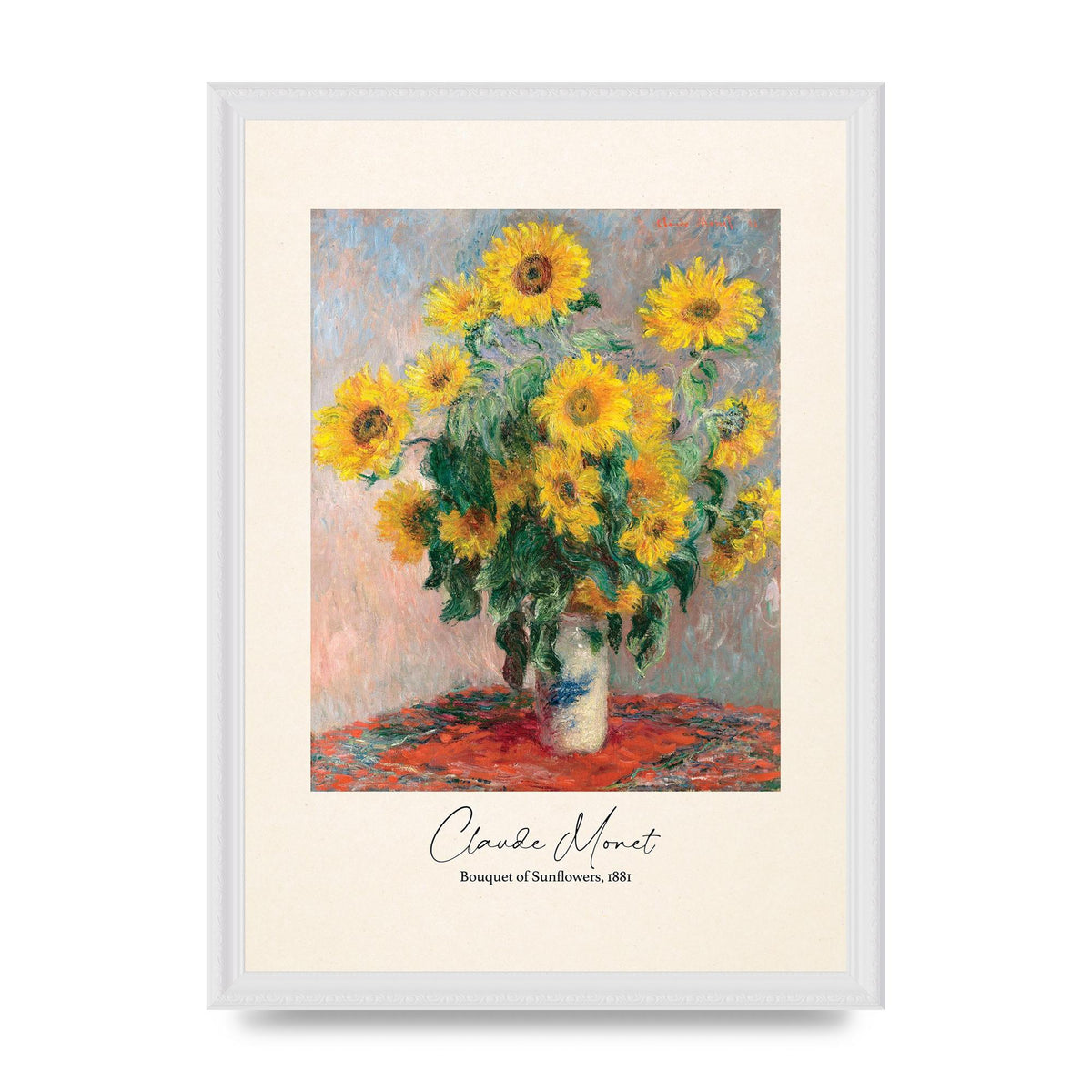Claude Monet Bouquet Of Sunflowers 1881 Art For The Home - A3 framed