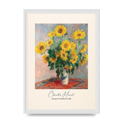 Claude Monet Bouquet Of Sunflowers 1881 Art For The Home - A3 framed