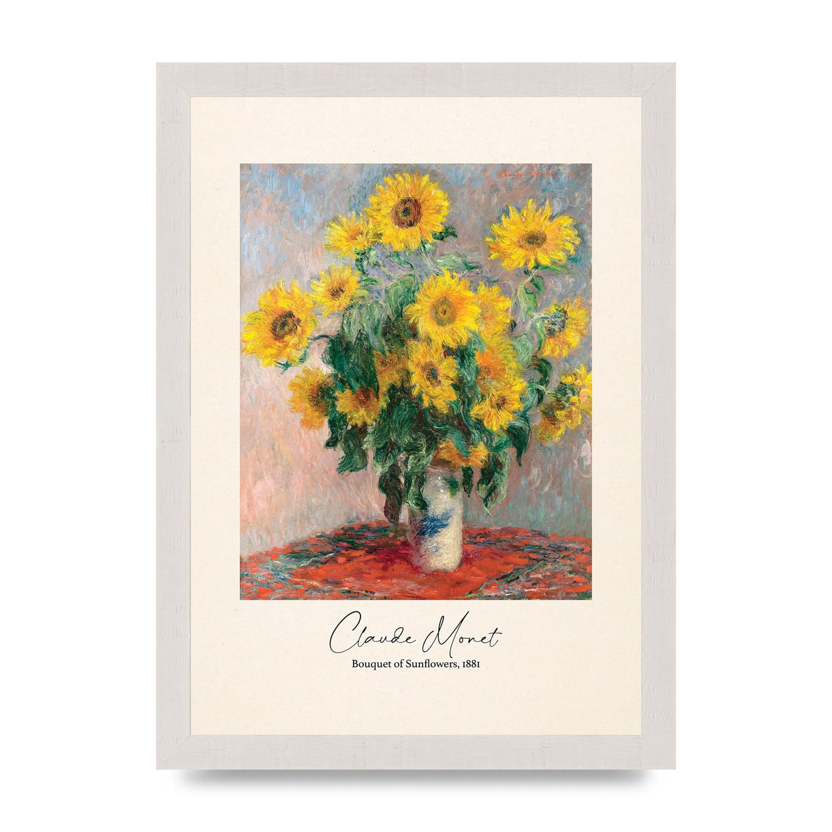 Claude Monet Bouquet Of Sunflowers 1881 Art For The Home - A4 framed