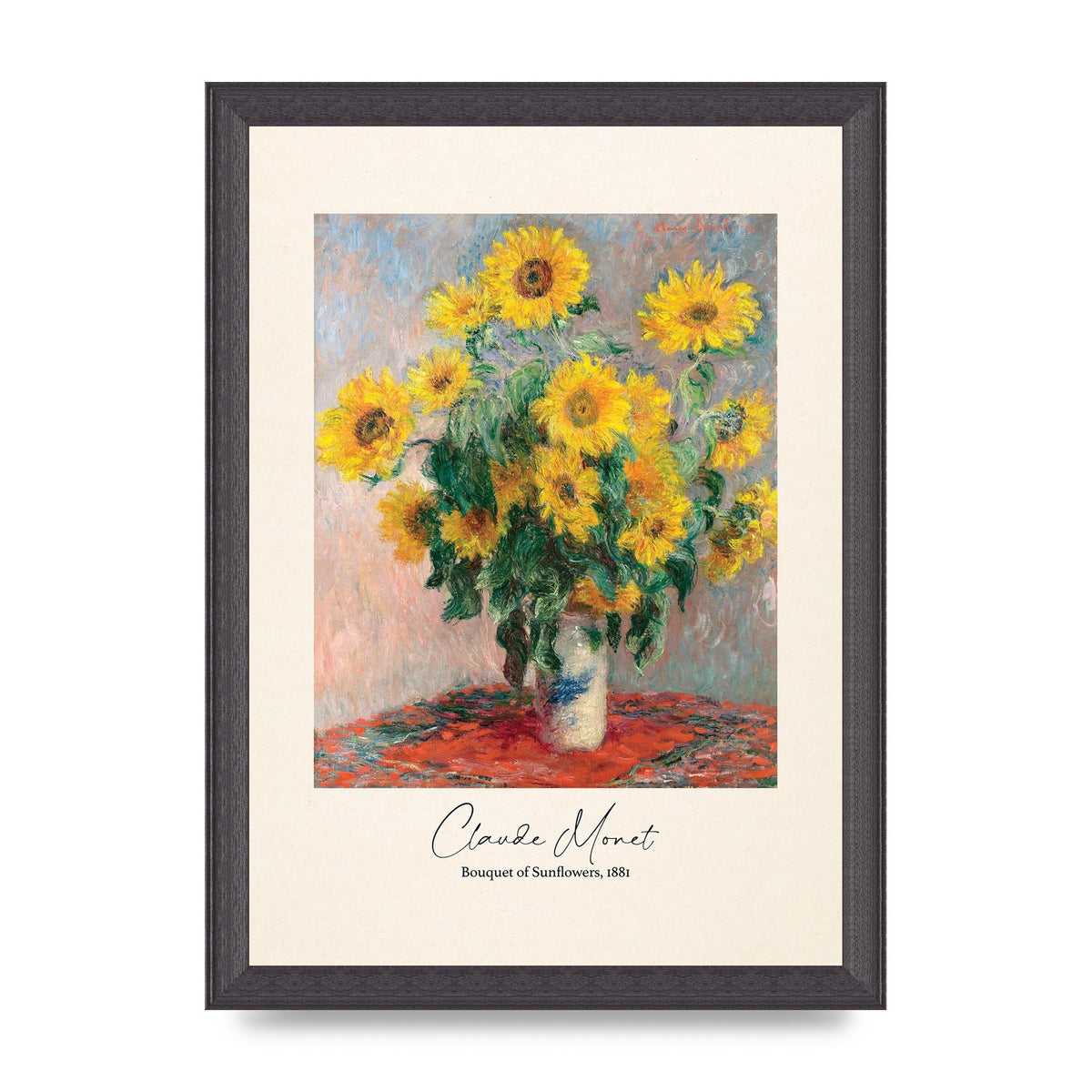 Claude Monet Bouquet Of Sunflowers 1881 Art For The Home - A4 framed