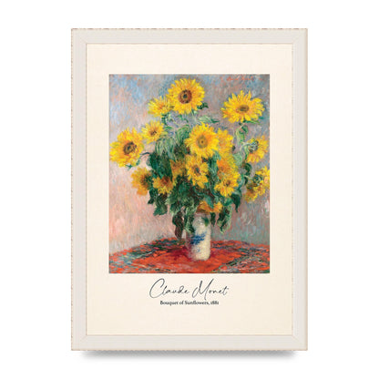 Claude Monet Bouquet Of Sunflowers 1881 Art For The Home - A4 framed