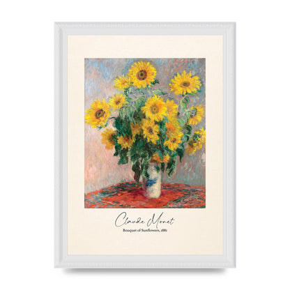 Claude Monet Bouquet Of Sunflowers 1881 Art For The Home - A4 framed
