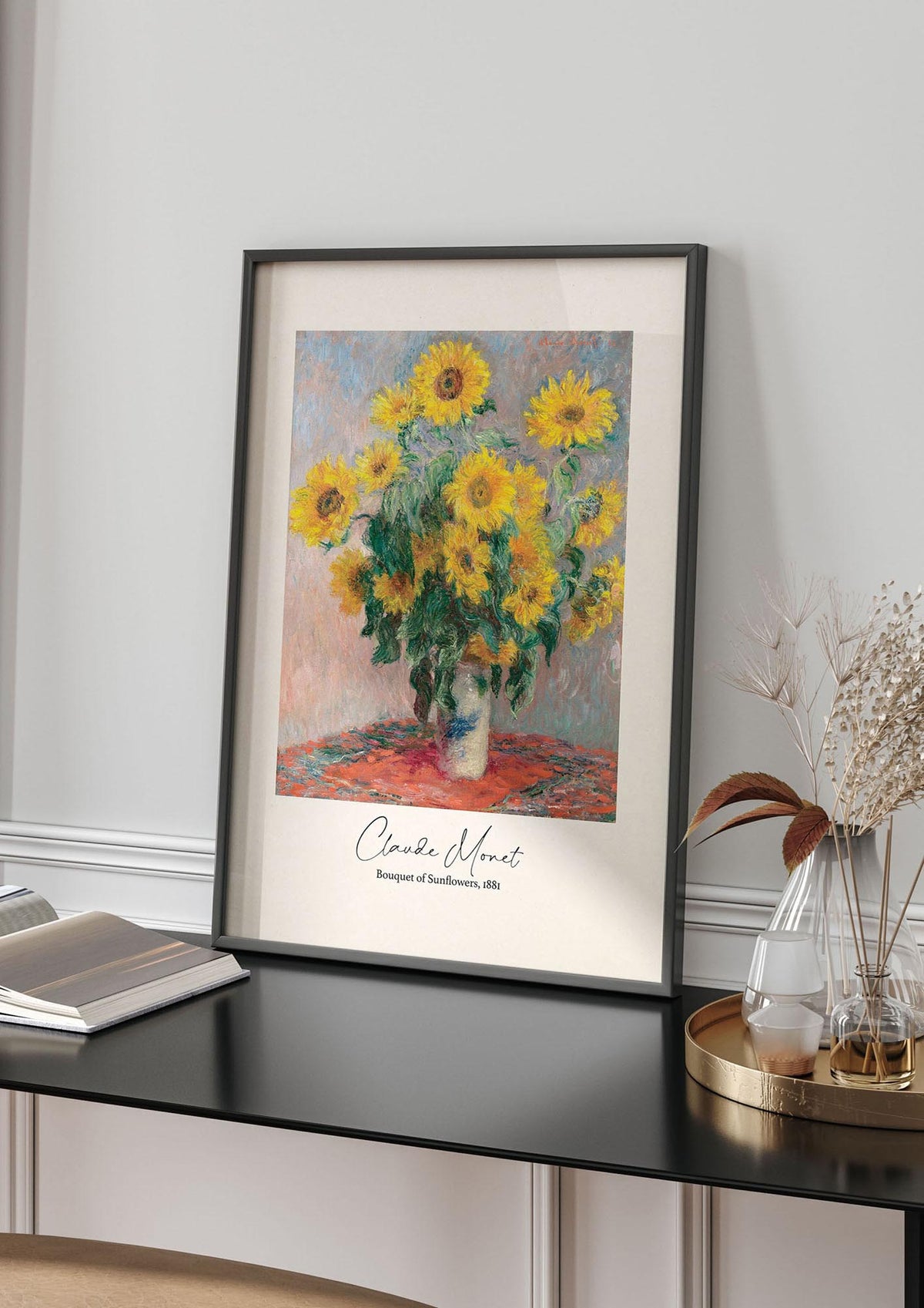 Claude Monet Bouquet Of Sunflowers 1881 Art For The Home - living room 4