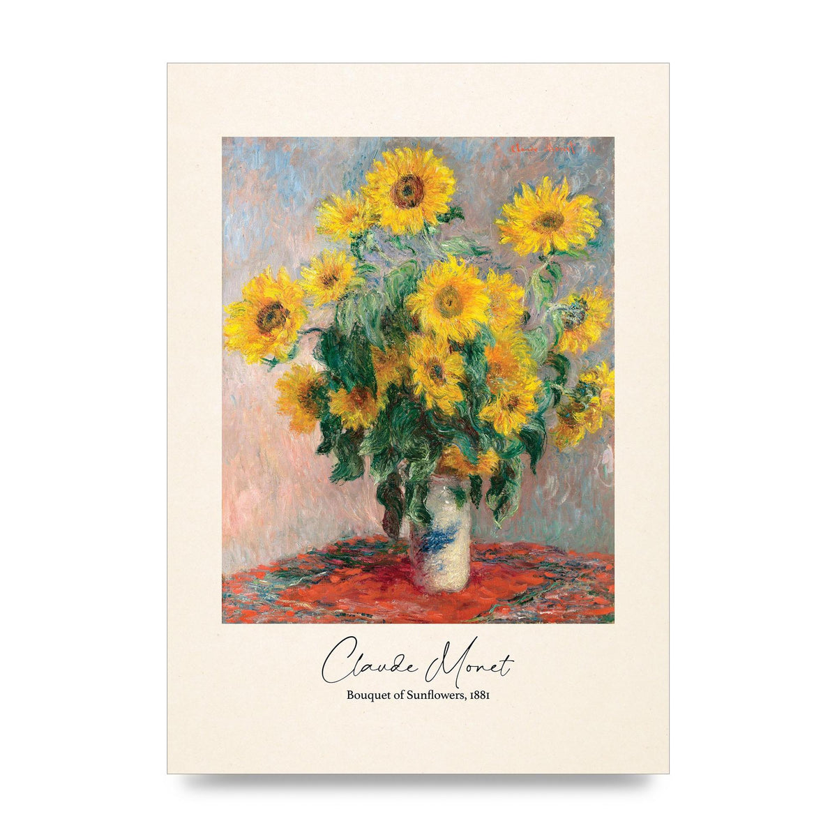 Claude Monet Bouquet Of Sunflowers 1881 Art For The Home - unframed print