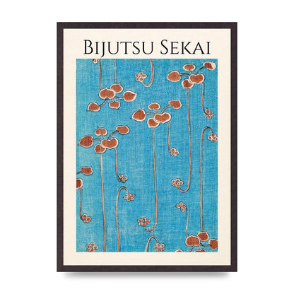Bijutsu Sekai Vine Illustration Wall Art - A2 framed