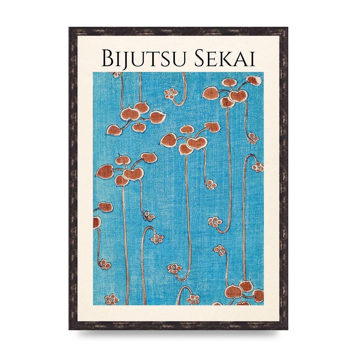 Bijutsu Sekai Vine Illustration Wall Art - A2 framed