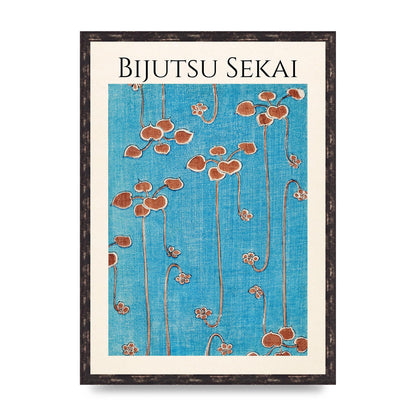 Bijutsu Sekai Vine Illustration Wall Art - A2 framed