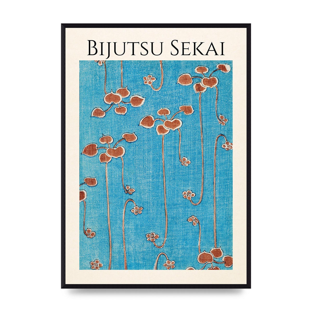 Bijutsu Sekai Vine Illustration Wall Art - A2 framed
