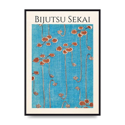 Bijutsu Sekai Vine Illustration Wall Art - A2 framed