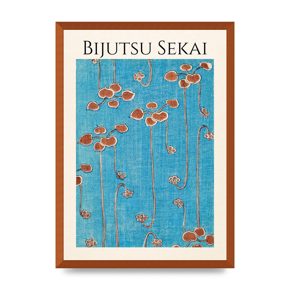 Bijutsu Sekai Vine Illustration Wall Art - A2 framed