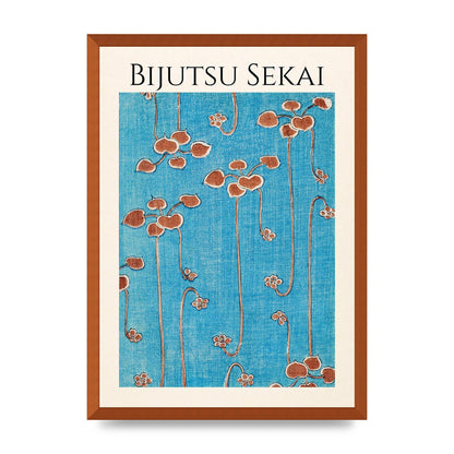 Bijutsu Sekai Vine Illustration Wall Art - A2 framed