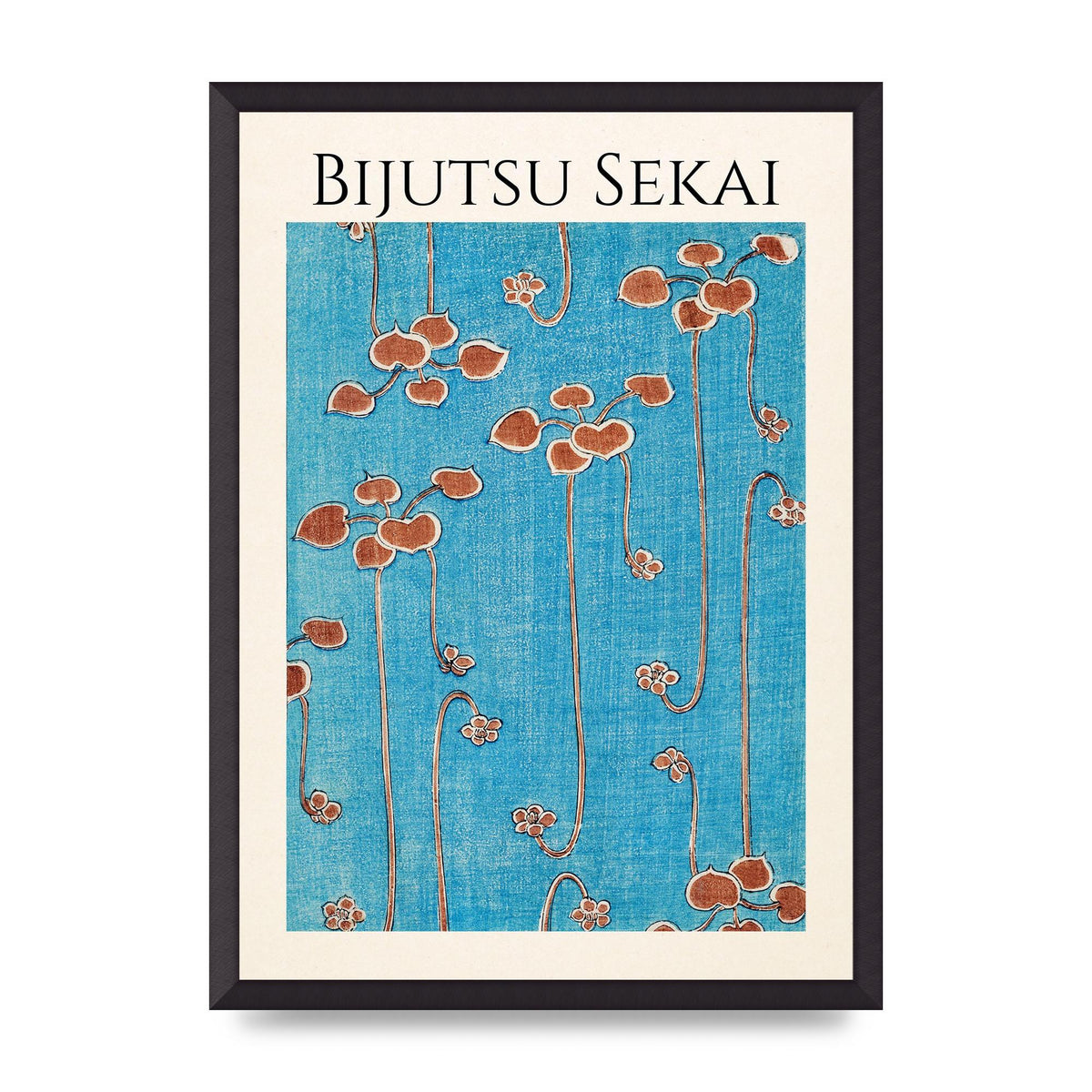 Bijutsu Sekai Vine Illustration Wall Art - A2 framed