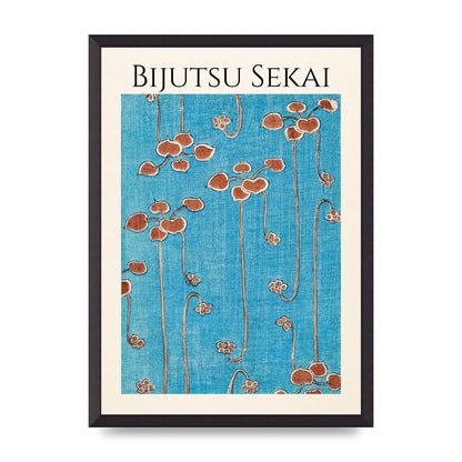 Bijutsu Sekai Vine Illustration Wall Art - A2 framed