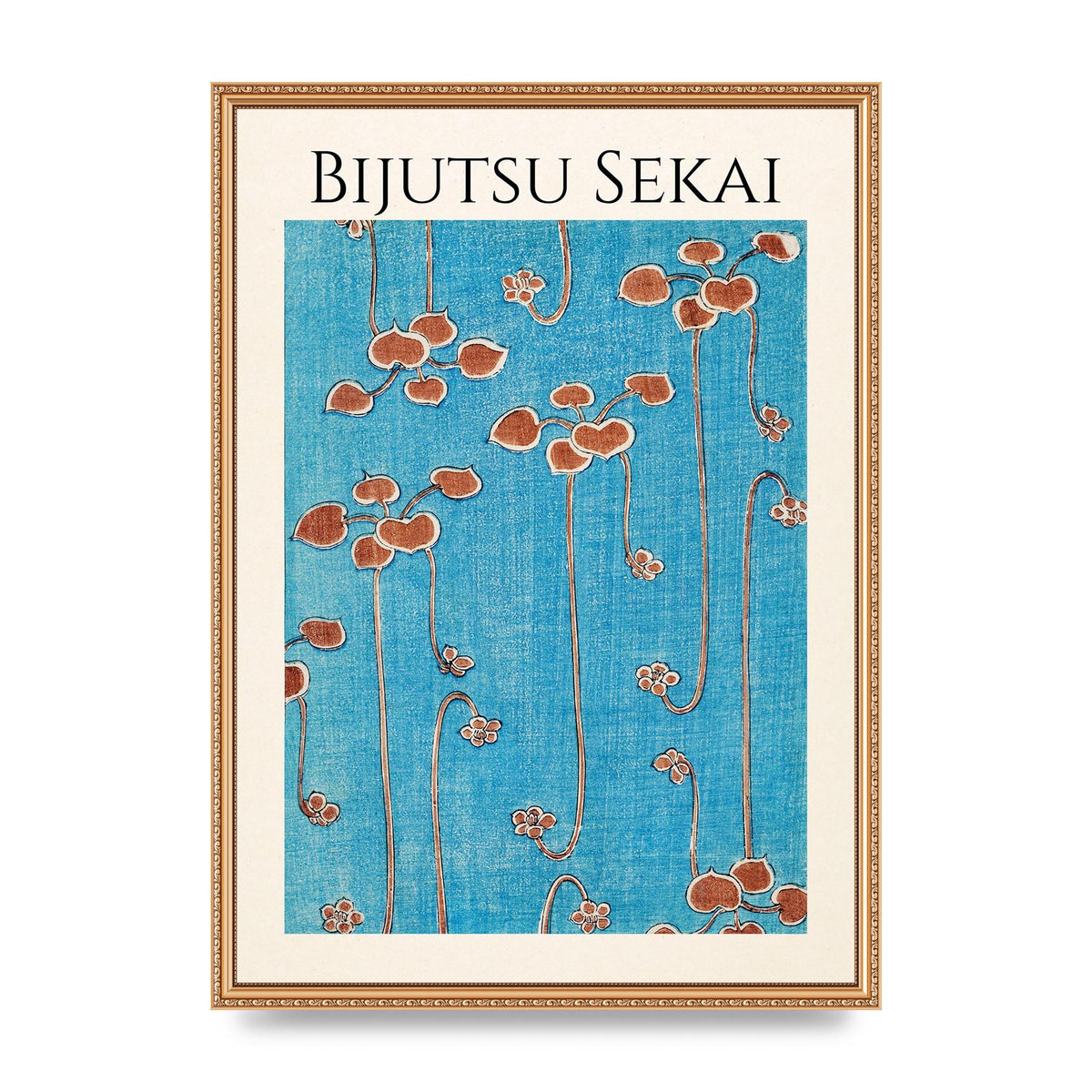 Bijutsu Sekai Vine Illustration Wall Art - A2 framed