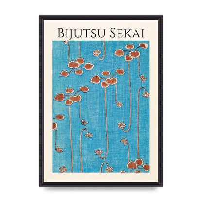 Bijutsu Sekai Vine Illustration Wall Art - A2 framed