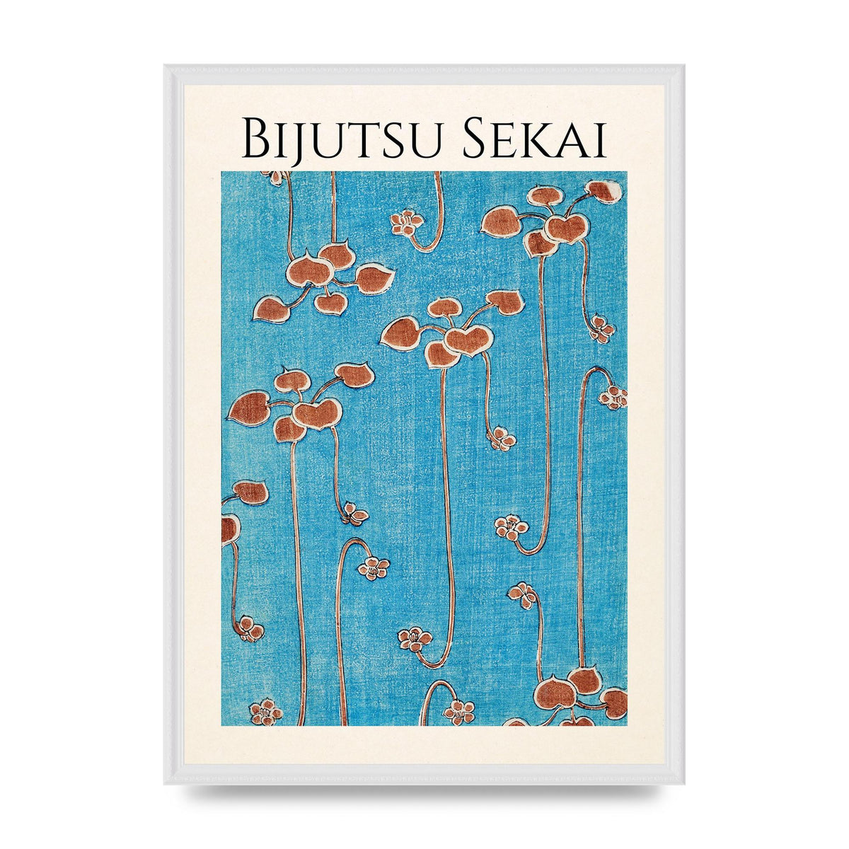 Bijutsu Sekai Vine Illustration Wall Art - A2 framed
