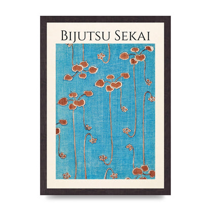 Bijutsu Sekai Vine Illustration Wall Art - A3 framed