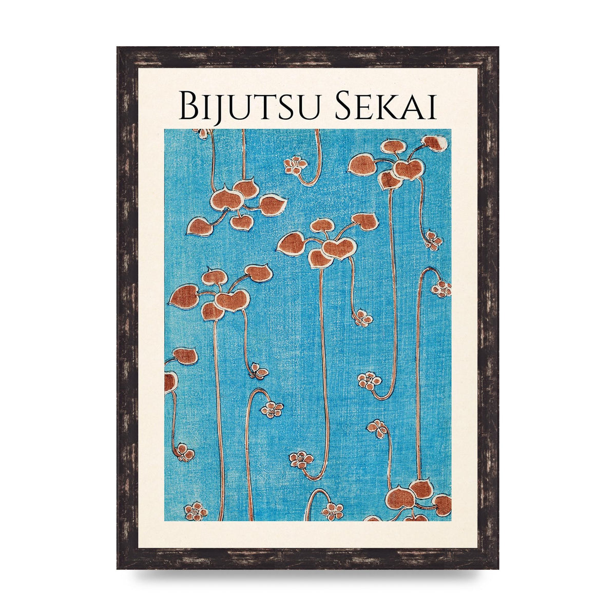 Bijutsu Sekai Vine Illustration Wall Art - A3 framed