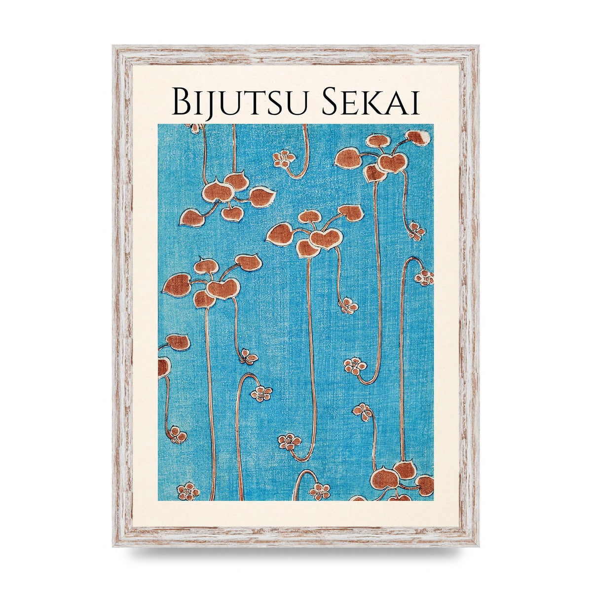 Bijutsu Sekai Vine Illustration Wall Art - A3 framed