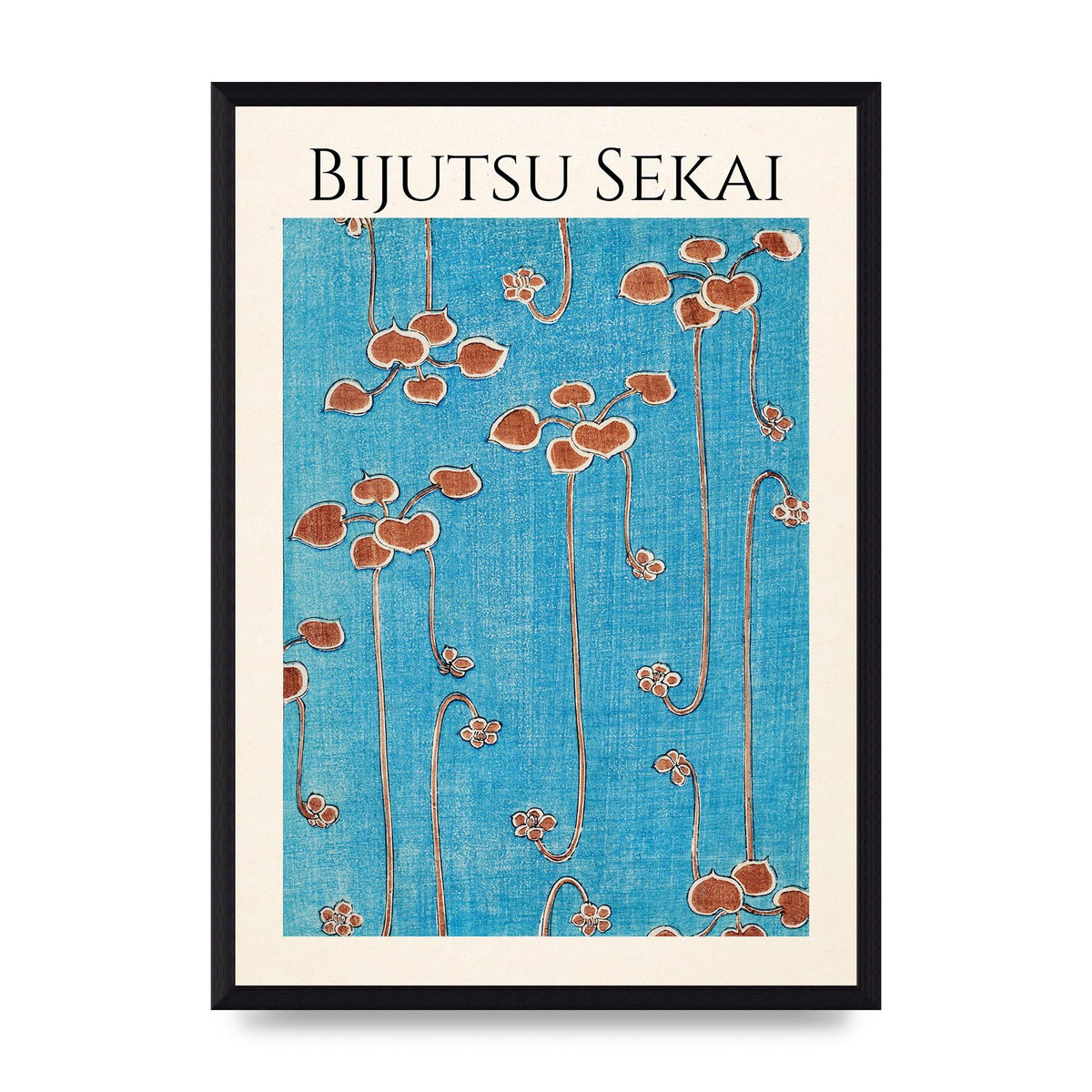 Bijutsu Sekai Vine Illustration Wall Art - A3 framed