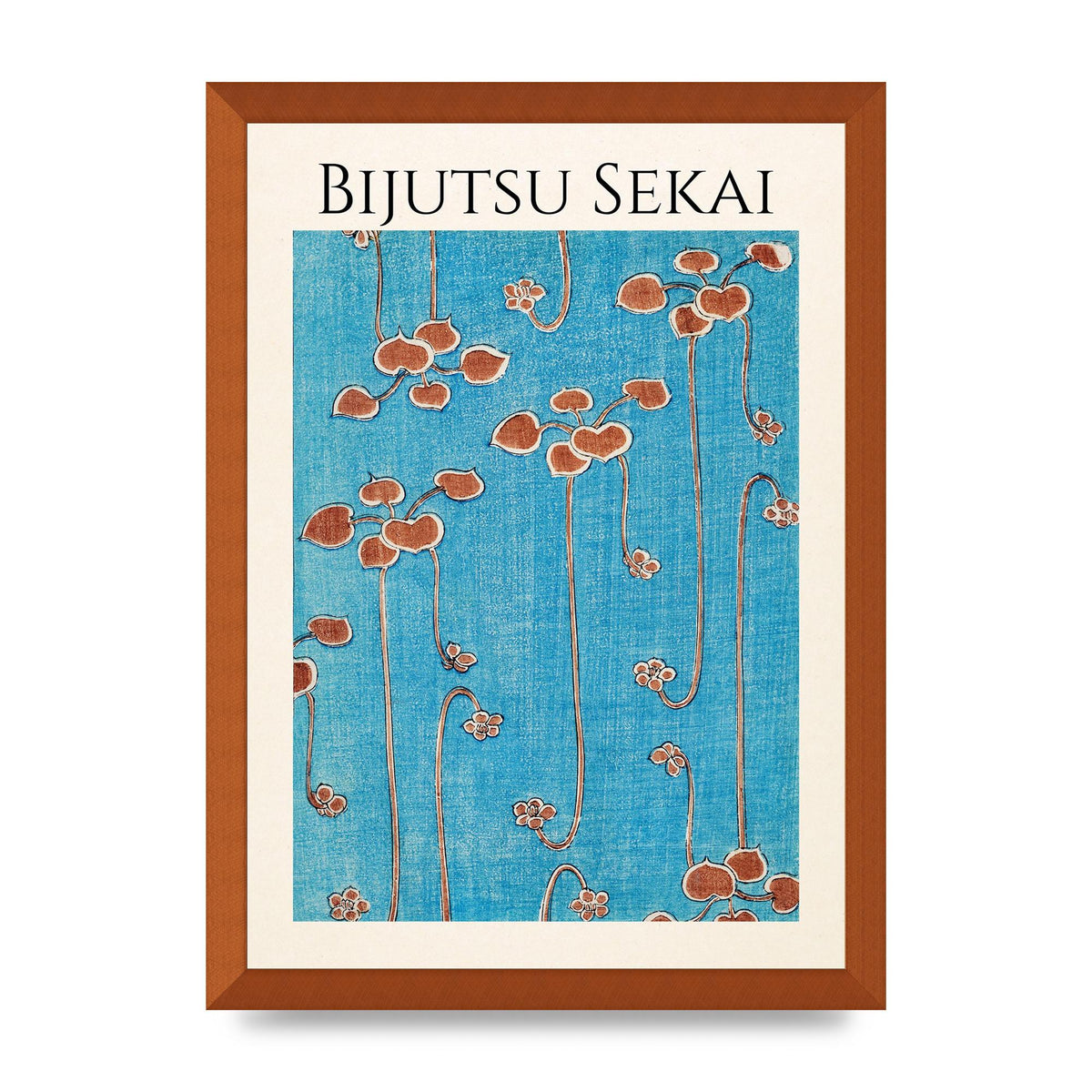 Bijutsu Sekai Vine Illustration Wall Art - A3 framed