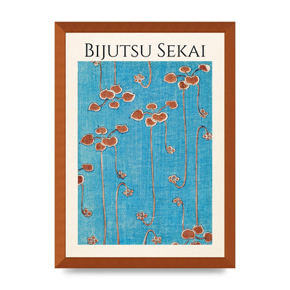 Bijutsu Sekai Vine Illustration Wall Art - A3 framed