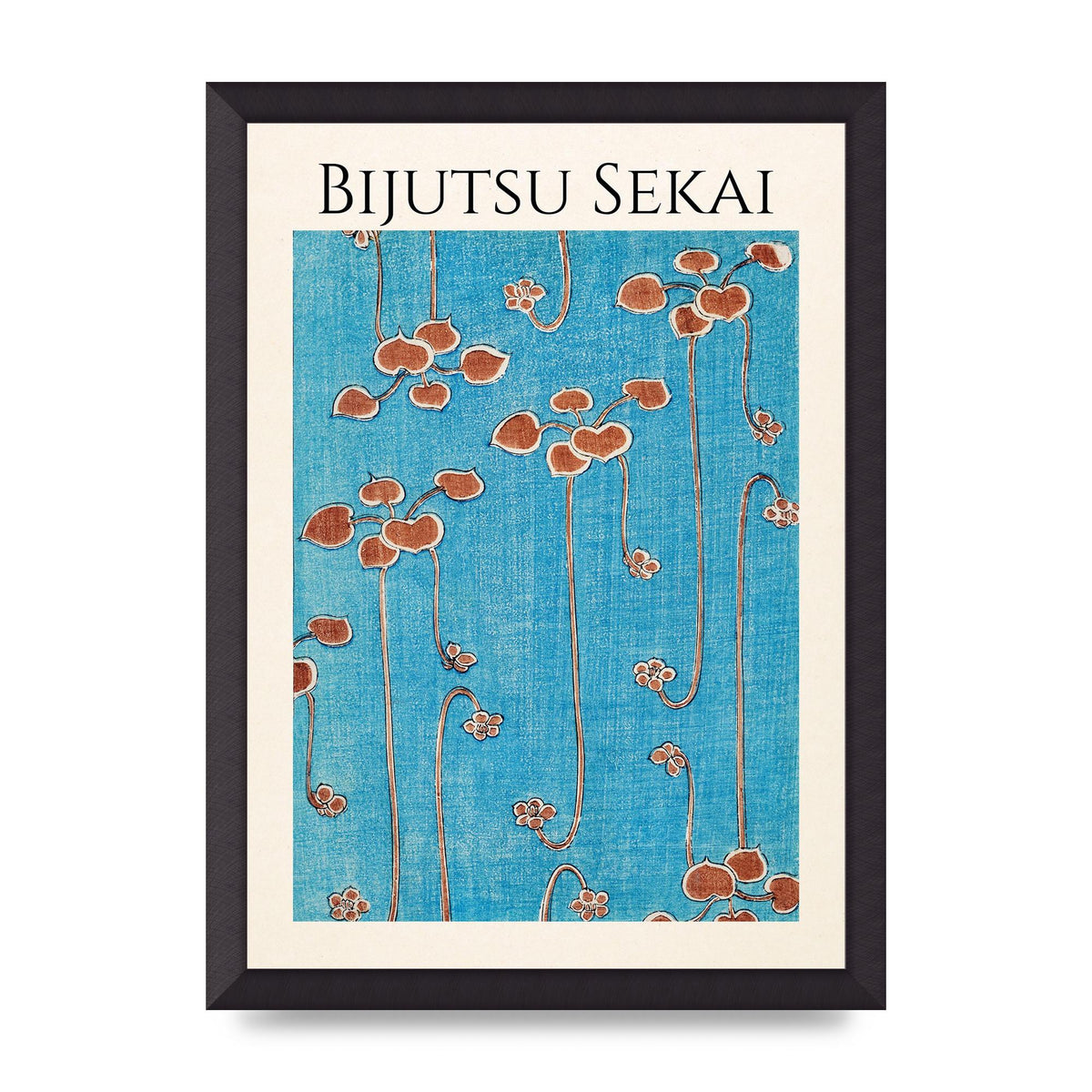 Bijutsu Sekai Vine Illustration Wall Art - A3 framed