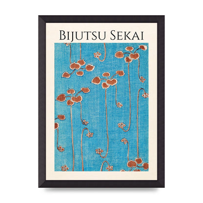 Bijutsu Sekai Vine Illustration Wall Art - A3 framed