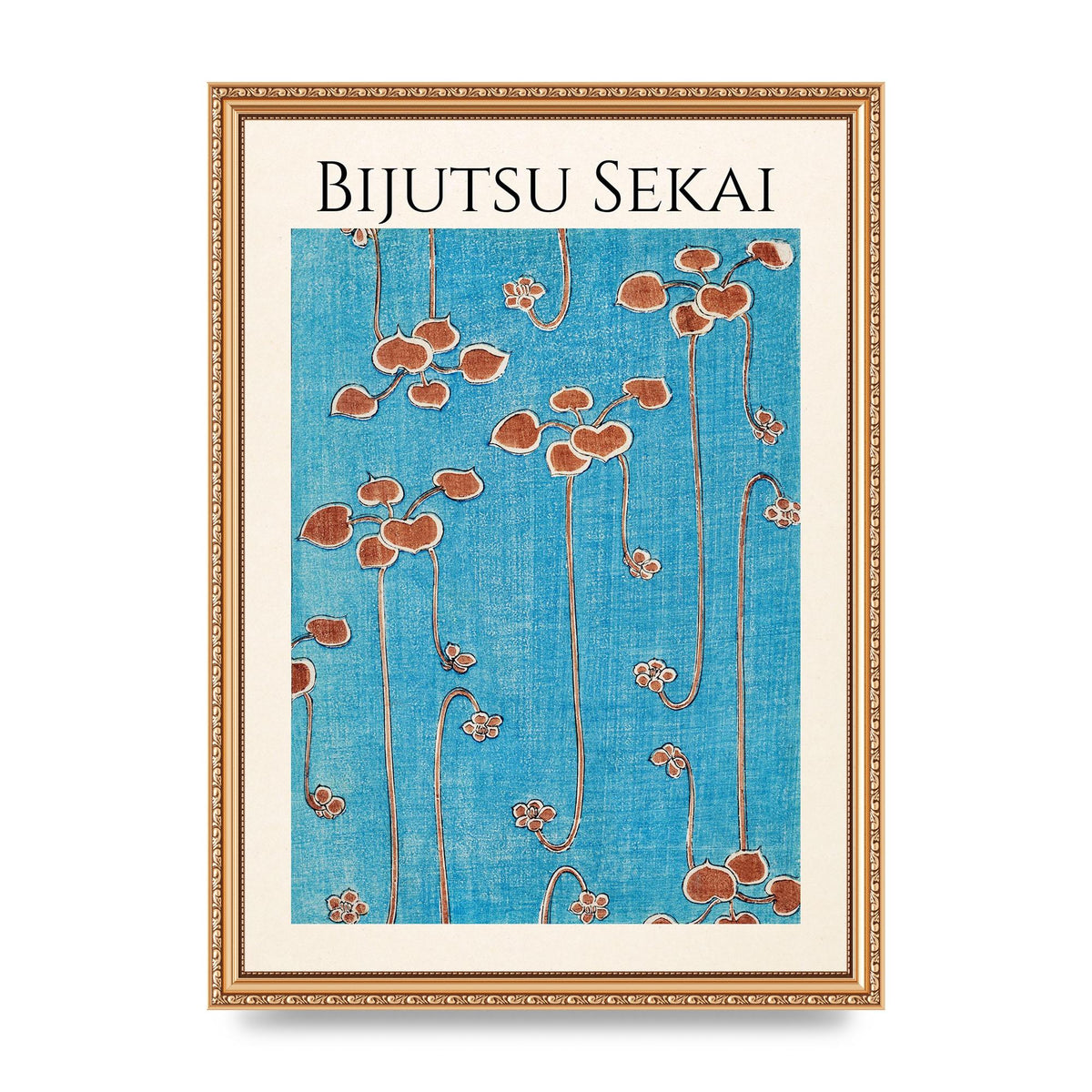 Bijutsu Sekai Vine Illustration Wall Art - A3 framed