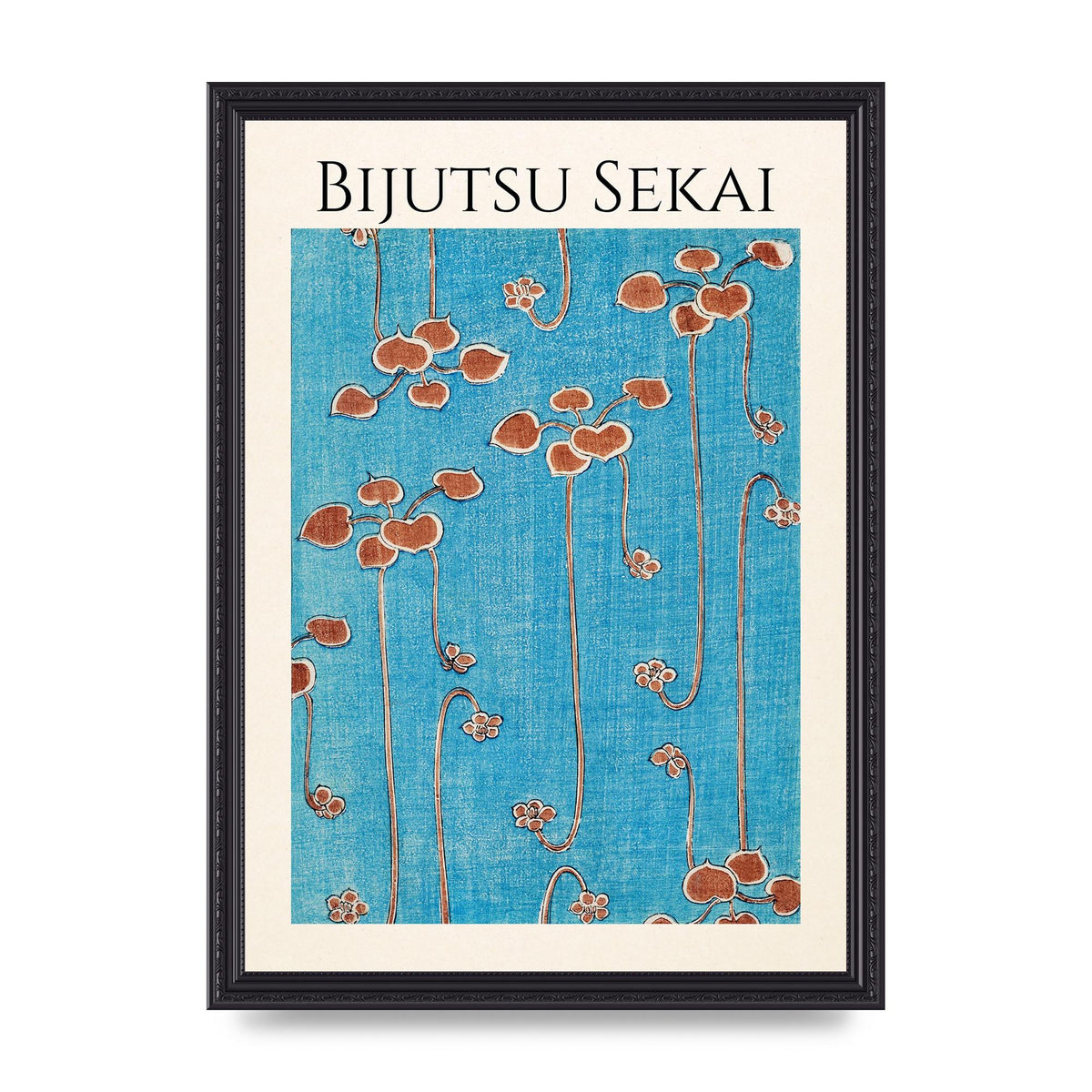 Bijutsu Sekai Vine Illustration Wall Art - A3 framed