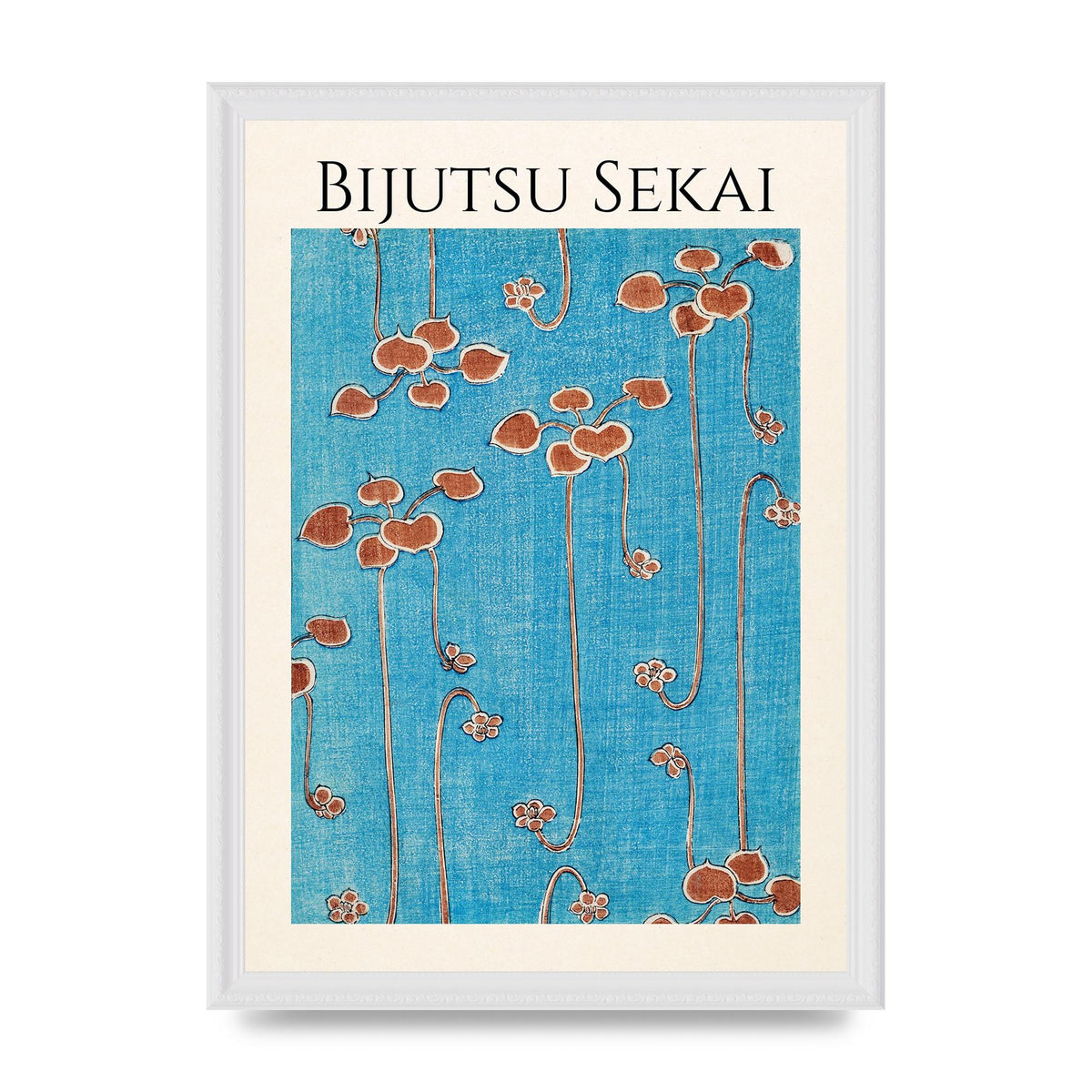 Bijutsu Sekai Vine Illustration Wall Art - A3 framed