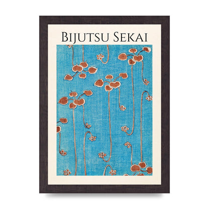 Bijutsu Sekai Vine Illustration Wall Art - A4 framed