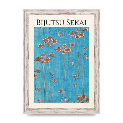 Bijutsu Sekai Vine Illustration Wall Art - A4 framed