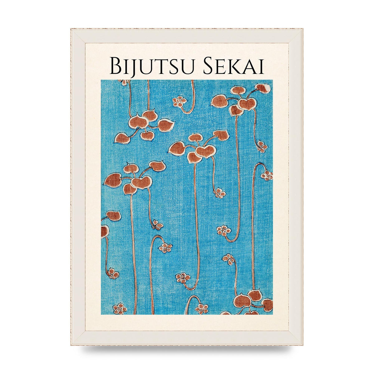 Bijutsu Sekai Vine Illustration Wall Art - A4 framed