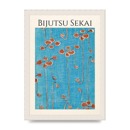 Bijutsu Sekai Vine Illustration Wall Art - A4 framed